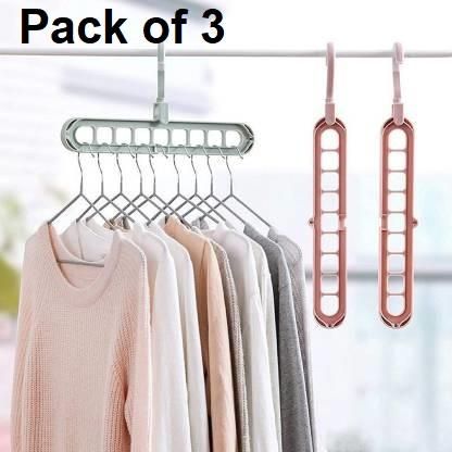 Space Saver Folding Hangers ( Pack Of 3) - Premium  from Mystical9 - Just Rs 516 /- Shop now at Mystical9.com