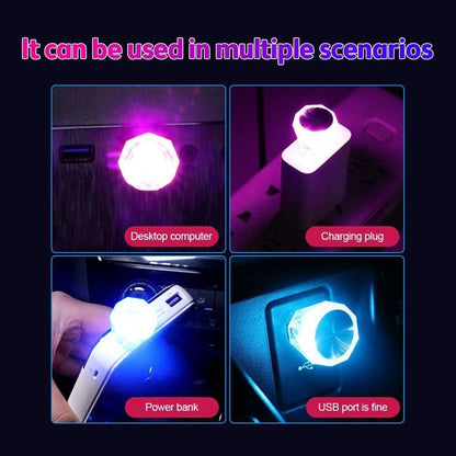 Diamond Shape Car Mini  LED Environmental Lights (Pack of 4) - Premium  from Mystical9 - Just Rs 820 /- Shop now at Mystical9.com