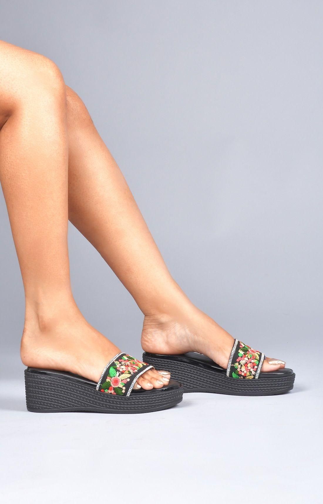 Stylish Ethnic Heel Wedges Sandal For Women's - Premium  from Mystical9 - Just Rs 879 /- Shop now at Mystical9.com