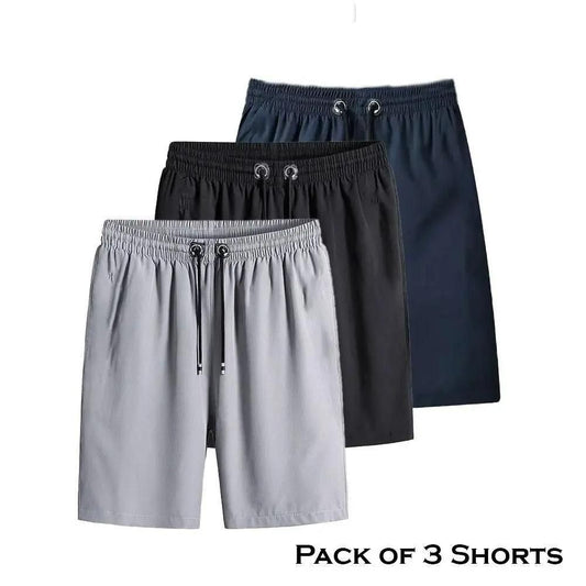 Combo of 3 Men's Cotton Polyester Shorts - Premium  from Mystical9 - Just Rs 780 /- Shop now at Mystical9.com