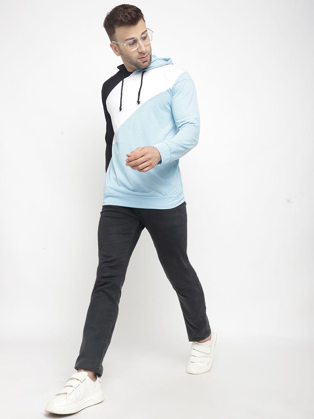 Cotton Blend Solid Full Sleeves Mens Hooded T-Shirt - Premium  from Mystical9 - Just Rs 674 /- Shop now at Mystical9.com