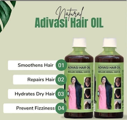 Adivasi Neelambari Herbal Hair Oil 100ml (Pack of 2) - Premium  from Mystical9 - Just Rs 600 /- Shop now at Mystical9.com