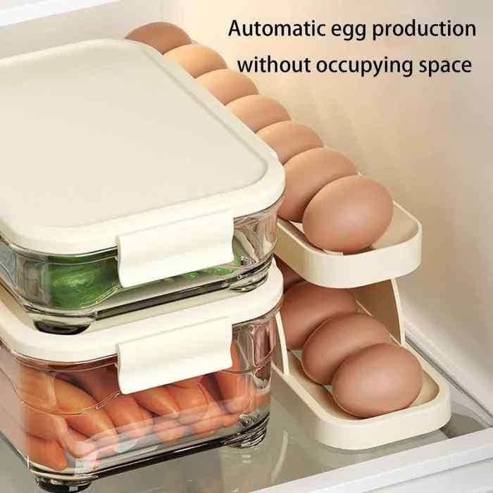 Automatically Rolling Egg Holder Container Display Rack - Premium  from Mystical9 - Just Rs 800 /- Shop now at Mystical9.com