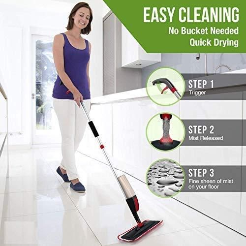 Aluminium Microfiber Floor Cleaning Spray Mop - Premium  from Mystical9 - Just Rs 950 /- Shop now at Mystical9.com