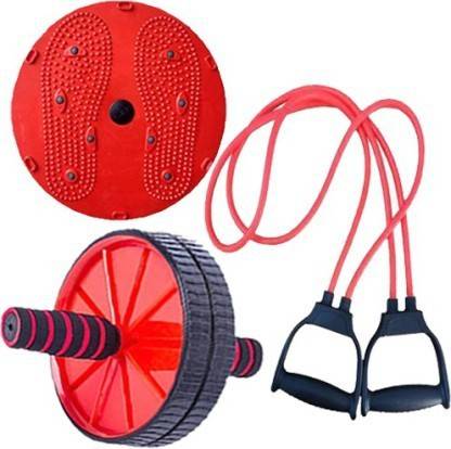 Toning Tube Band, Abs Wheel, Twister Set for Workout - Premium  from Mystical9 - Just Rs 900 /- Shop now at Mystical9.com