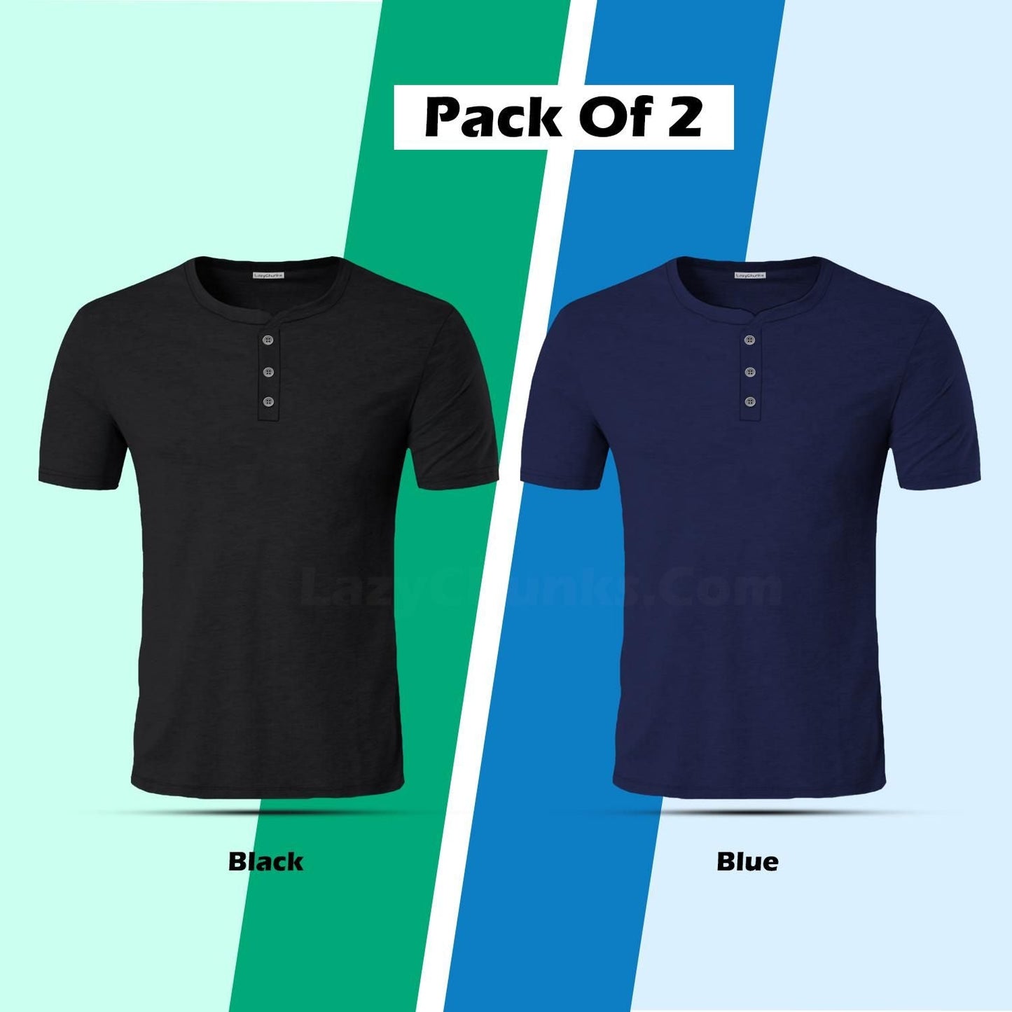 Cotton Solid Half Sleeves Mens T-Shirt Pack Of 2 - Premium  from Mystical9 - Just Rs 950 /- Shop now at Mystical9.com