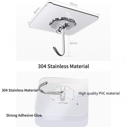 Hooks-Transparent Self Adhesive Hooks Hanger(Pack of 12) - Premium  from Mystical9 - Just Rs 625 /- Shop now at Mystical9.com