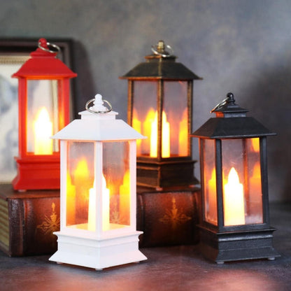 Decorative Lanterns Hanging Lantern with Flashing Led Pillar Candles Battery Operated(Pack Of 3) - Premium  from Mystical9 - Just Rs 830 /- Shop now at Mystical9.com