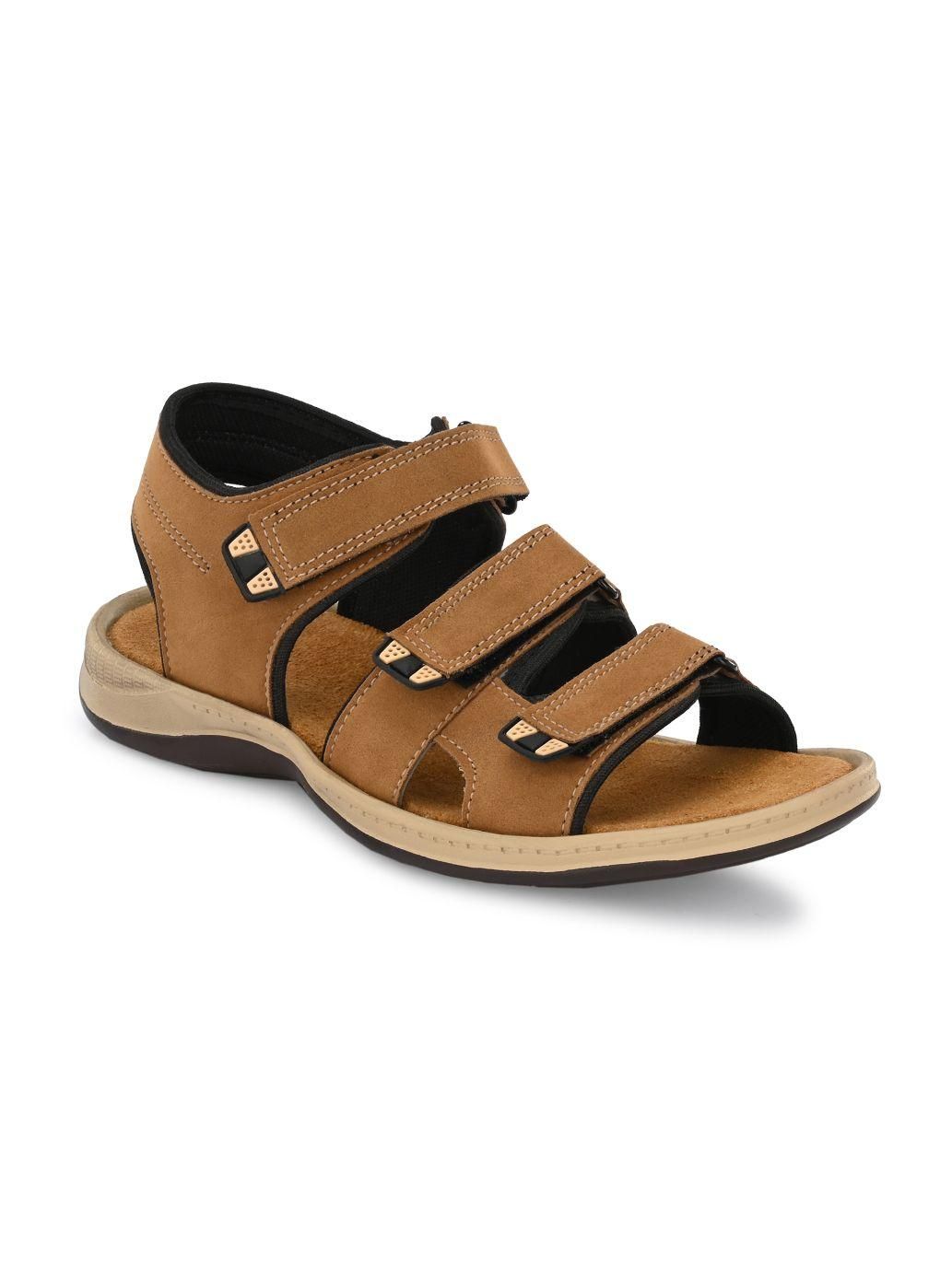 Bucik Men's Beige Genuine Leather Slip-On Casual Sandal - Premium  from Mystical9 - Just Rs 950 /- Shop now at Mystical9.com