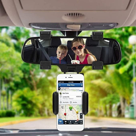 Multifunctional Rearview Mirror Phone Holder - Premium  from Mystical9 - Just Rs 550 /- Shop now at Mystical9.com