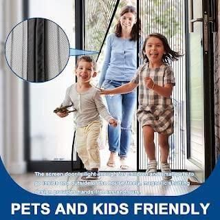 Mesh Magnetic Mosquito Screen Door Net Curtain with Magnets Reinforced Polyester - Premium  from Mystical9 - Just Rs 700 /- Shop now at Mystical9.com