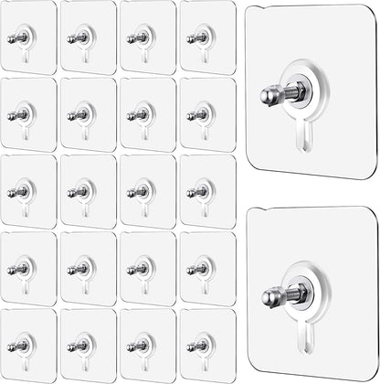 Wall Hooks, Adhesive Wall Screws Hanging Nails, No-Drilling Waterproof Screw Free Stickers for Hanging, Heavy-Duty Adhesive Wall Mount Screw Hooks for Kitchen Bathroom Bedroom Living Room 10 Pcs - Premium  from Mystical9 - Just Rs 550 /- Shop now at Mystical9.com