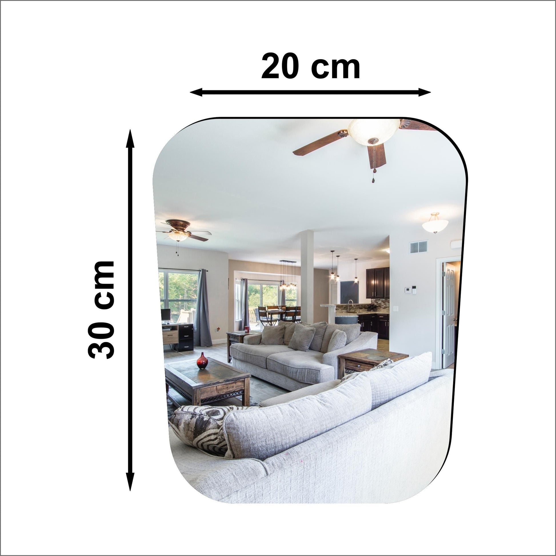 WallDaddy Oval Shape Plastic Mirror For Wall Size (20x30)Cm Flexible Mirror A-GlassMirror - Premium  from Mystical9 - Just Rs 550 /- Shop now at Mystical9.com