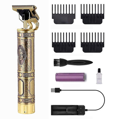 Hair Trimmer For Men Buddha Style Trimmer, Professional Hair Clipper, Adjustable Blade Clipper, Hair Trimmer and Shaver,Retro Oil Head Close Cut Precise hair Trimming Machine (Golden) - Premium  from Mystical9 - Just Rs 750 /- Shop now at Mystical9.com