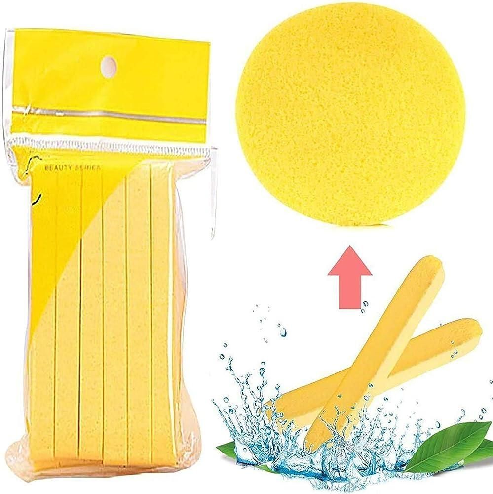 12 PCS Compressed Facial Sponge, Face Cleansing Sponges with Storage Container - Premium  from Mystical9 - Just Rs 550 /- Shop now at Mystical9.com