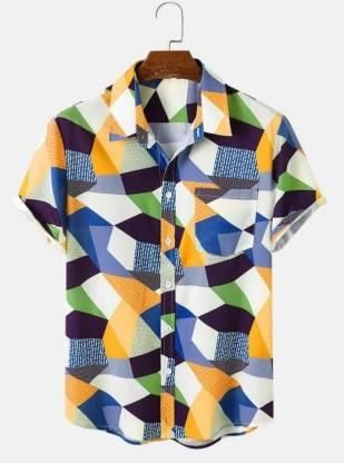 Men's Lycra Blend Printed Colorbock Casual Shirt - Premium  from Mystical9 - Just Rs 733 /- Shop now at Mystical9.com