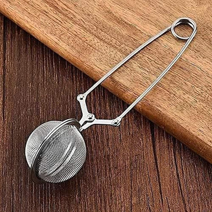 Strainer-Stainless Steel Spoon Tea Leaves Herb Mesh Ball Infuser Filter Squeeze Strainers - Premium  from Mystical9 - Just Rs 510 /- Shop now at Mystical9.com