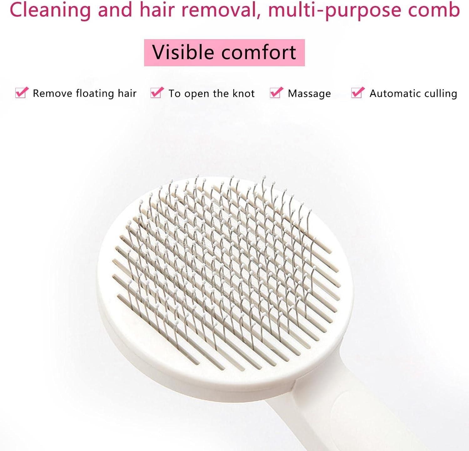 Plastic Grey Pet Cat Head Comb With Cleaning Needle, Shedding Massager, Dog Hair Removal Brush - Premium  from Mystical9 - Just Rs 681 /- Shop now at Mystical9.com