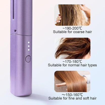 Meneflix Portable Mini Hair Straightener Cordless Rechargeable Mini Adjustable Hair Straightener Hot Comb - Premium  from Mystical9 - Just Rs 760 /- Shop now at Mystical9.com