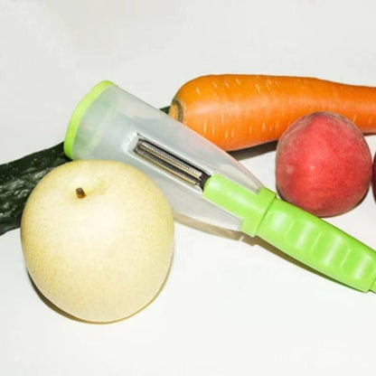 Peeler-Multifunction Kitchen Vegetable ,Fruit No Mess Peeler With Storage Container - Premium  from Mystical9 - Just Rs 550 /- Shop now at Mystical9.com