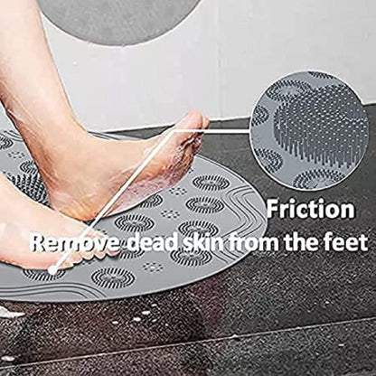 Shower Foot Cleaner Scrubber Foot Brush Massager Pad Non Slip Suction Cup Exfoliating Dead Skin Foot Mat for Shower (Pack of 2) - Premium  from Mystical9 - Just Rs 680 /- Shop now at Mystical9.com