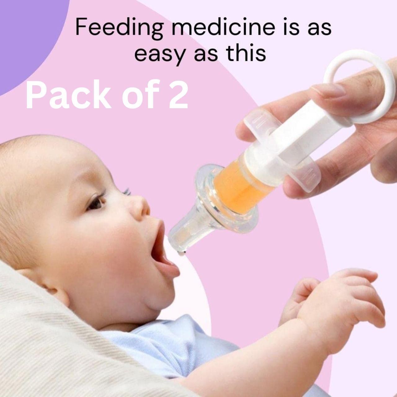 Baby Needle Feeder Medicine Dropper/Dispenser with Mesurement Cap (Pack Of 2) - Premium  from Mystical9 - Just Rs 700 /- Shop now at Mystical9.com