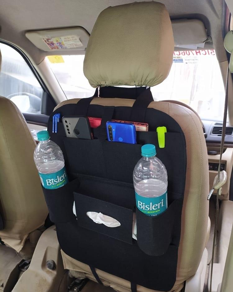 Back Seat Storage Organizer Trash Net Holder Pocket - Pack of 2 - Premium  from Mystical9 - Just Rs 800 /- Shop now at Mystical9.com