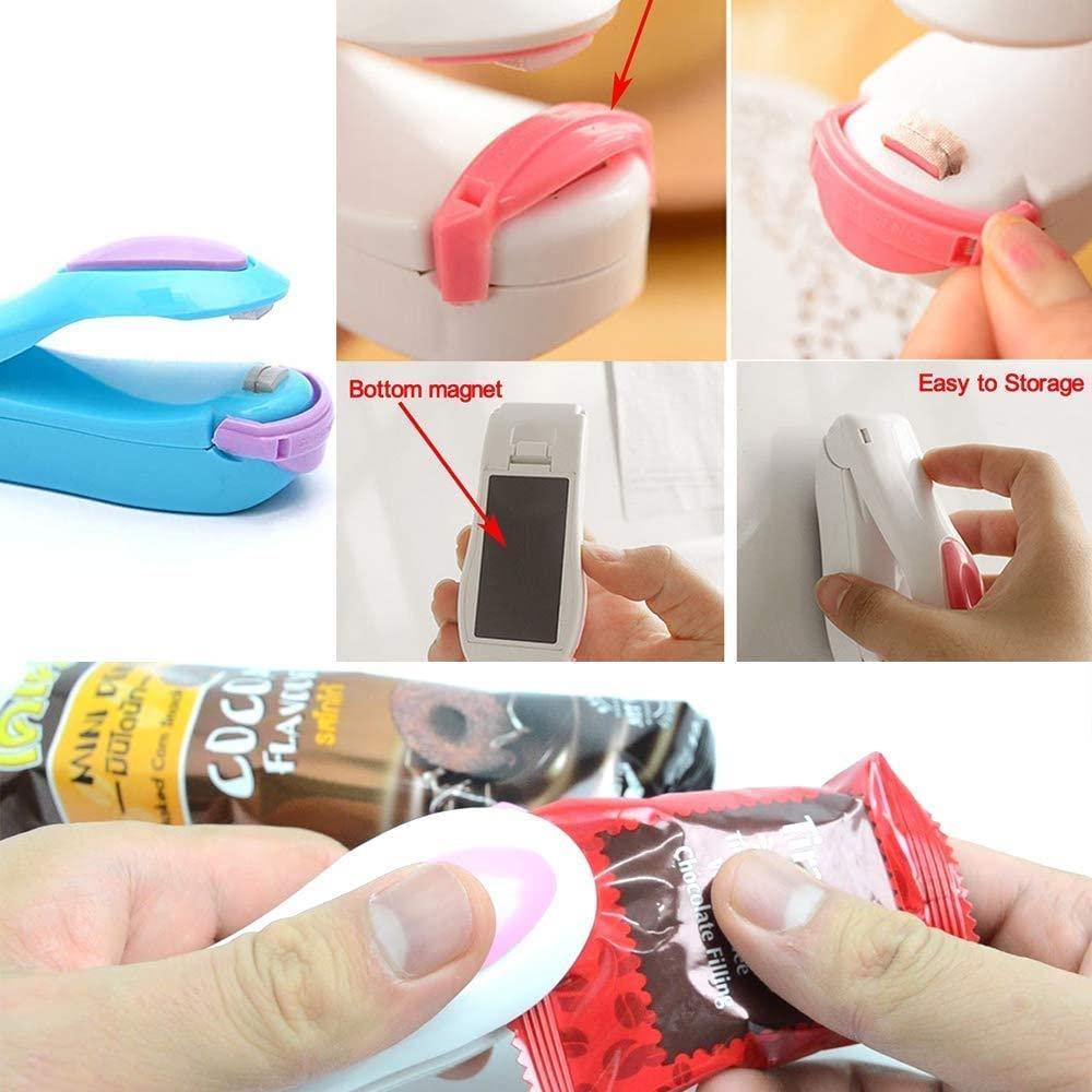 Portable Small Heat Sealer Mini Sealing Machine for Food Storage Vacuum Bag, Chip, Plastic, Snack Bags, Package Home Closer Storage Tool (Multicolour) - Premium  from Mystical9 - Just Rs 499 /- Shop now at Mystical9.com