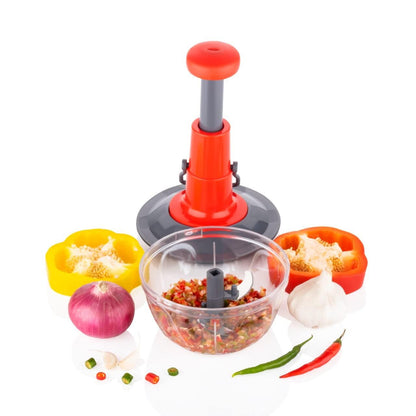 Manual Speedy Hand Press Food Chopper for Vegetables, Fruits, Nuts and More-Egg Whisk-Perfect Chopping with Easy Push and Close Button 1100 ml - Premium  from Mystical9 - Just Rs 599 /- Shop now at Mystical9.com