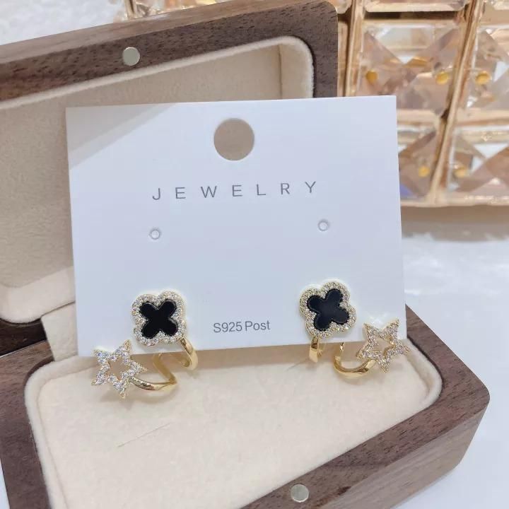 AVR JEWELS Korean Fashion Vibrato live four leaf Clover Earrings - Premium  from Mystical9 - Just Rs 590 /- Shop now at Mystical9.com