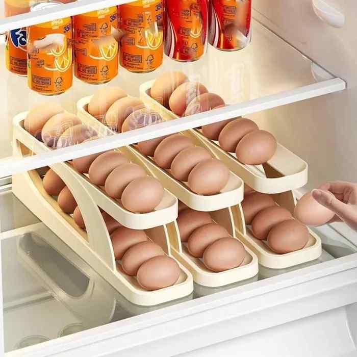 Automatically Rolling Egg Holder Container Display Rack - Premium  from Mystical9 - Just Rs 800 /- Shop now at Mystical9.com