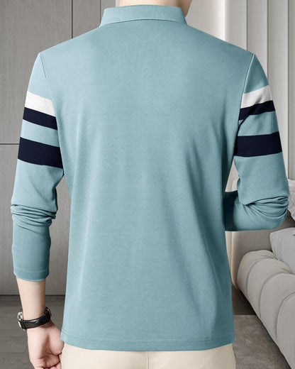 Eyebogler Men Full Sleeves Polo Neck T-shirt - Premium  from Mystical9 - Just Rs 668 /- Shop now at Mystical9.com