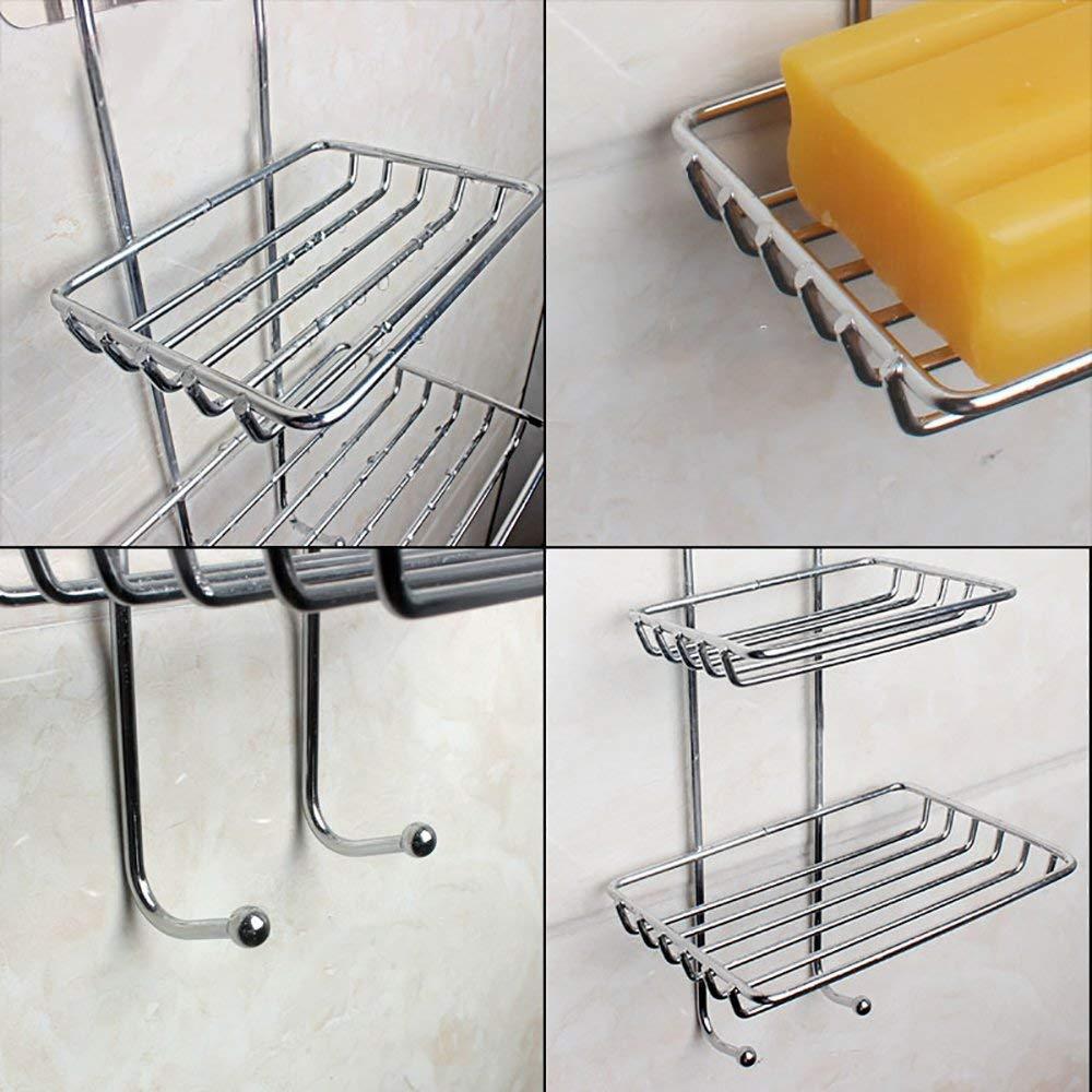 Double Layer Stainless Steel Soap Dish Storage Organizer - Premium  from Mystical9 - Just Rs 650 /- Shop now at Mystical9.com