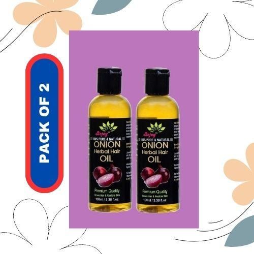 Bejoy Pure & Natural Onion Herbal Hair Oil-200ml (Pack of 2) - Premium  from Mystical9 - Just Rs 600 /- Shop now at Mystical9.com