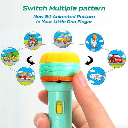 Slide Flashlight Torch Education Learning�Kids Toy - Premium  from Mystical9 - Just Rs 600 /- Shop now at Mystical9.com