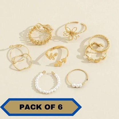 Combo Pack Of Rings(Pack Of 10) - Premium  from Mystical9 - Just Rs 615 /- Shop now at Mystical9.com