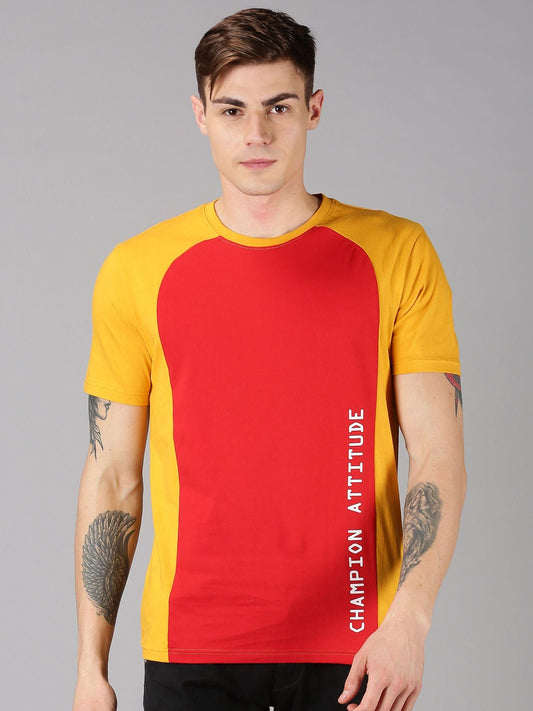 UrGear Cotton Color Block Half Sleeves Round Neck Mens T-Shirt - Premium  from Mystical9 - Just Rs 700 /- Shop now at Mystical9.com