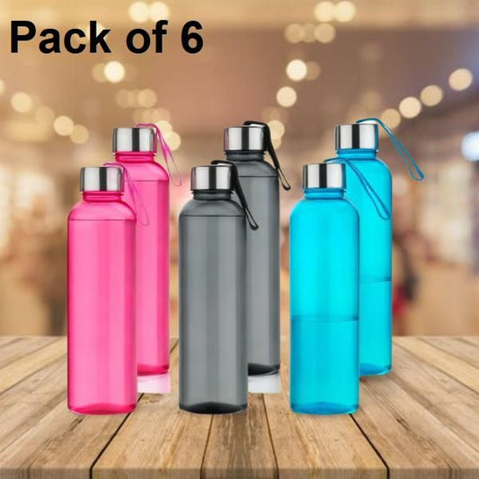 Bottles-Excellent Water Bottle For Office Use, Kitchen Use, Plastic Water Bottle for Fridge 1000 ml Bottle (Pack of 6) - Premium  from Mystical9 - Just Rs 700 /- Shop now at Mystical9.com