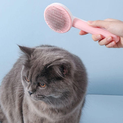 Plastic Grey Pet Cat Head Comb With Cleaning Needle, Shedding Massager, Dog Hair Removal Brush - Premium  from Mystical9 - Just Rs 681 /- Shop now at Mystical9.com