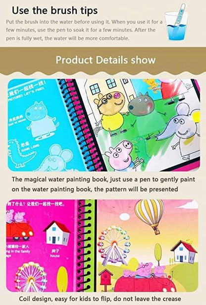 Reusable Magic Water Quick Dry Book Water Coloring Book - Premium  from Mystical9 - Just Rs 600 /- Shop now at Mystical9.com