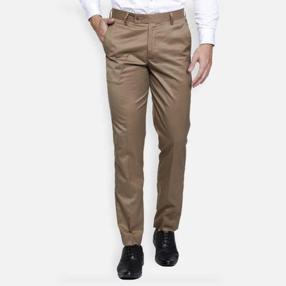 Lycra Blend Solid Regular Fit Mens Formal Trousers - Premium  from Mystical9 - Just Rs 770 /- Shop now at Mystical9.com