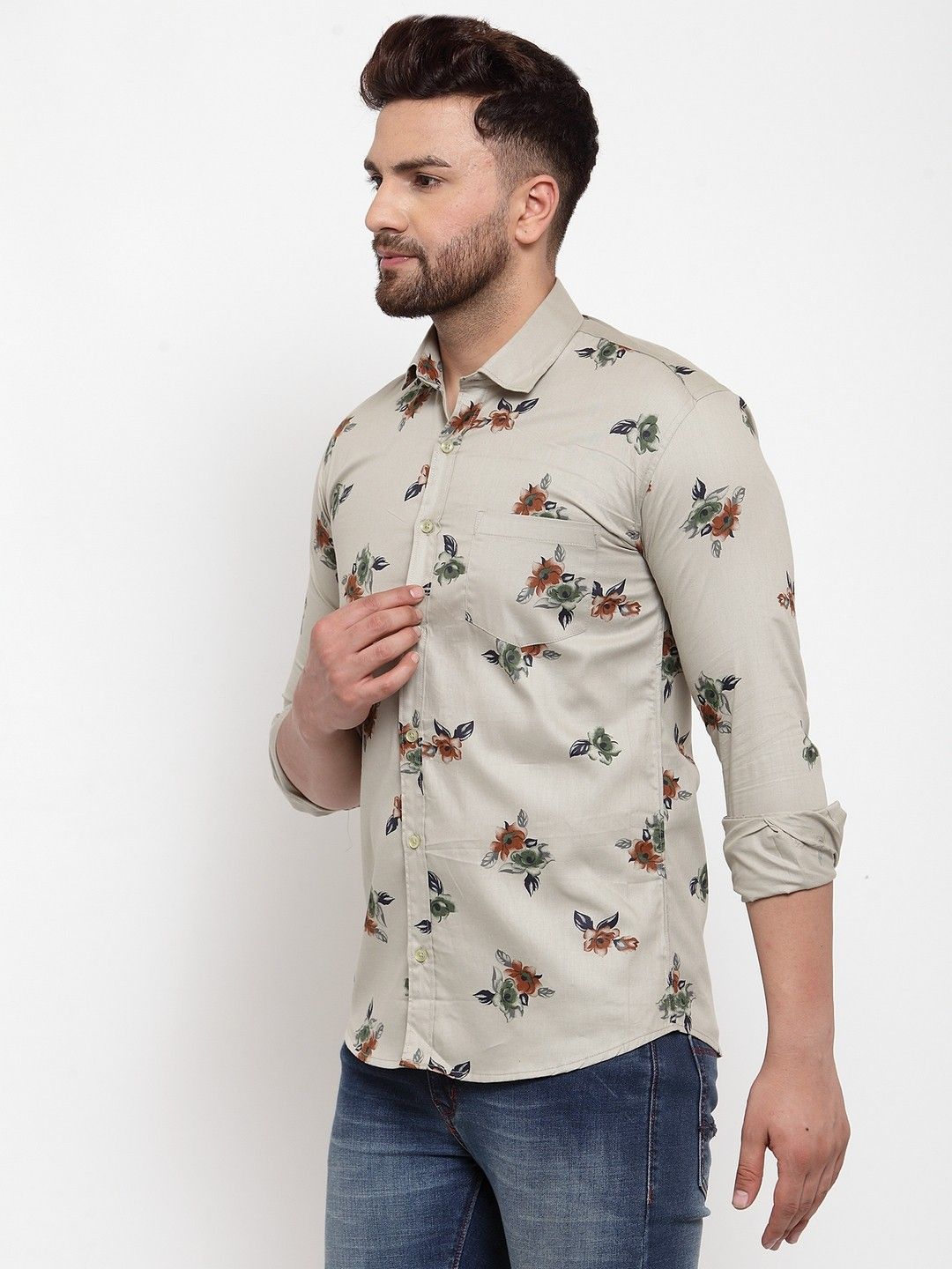 Men's Printed Cotton Blend Shirts - Premium  from Mystical9 - Just Rs 785 /- Shop now at Mystical9.com