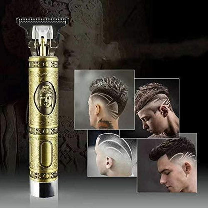 Hair Trimmer For Men Buddha Style Trimmer, Professional Hair Clipper, Adjustable Blade Clipper, Hair Trimmer and Shaver,Retro Oil Head Close Cut Precise hair Trimming Machine (Golden) - Premium  from Mystical9 - Just Rs 750 /- Shop now at Mystical9.com