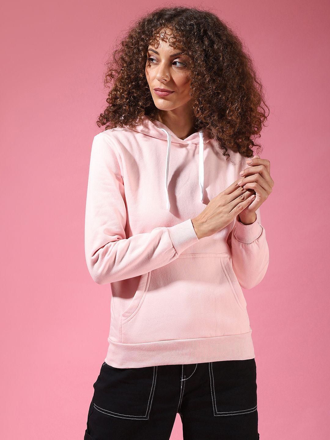 Women's  Cotton Pink Solid Sweatshirt - Premium  from Mystical9 - Just Rs 1119 /- Shop now at Mystical9.com