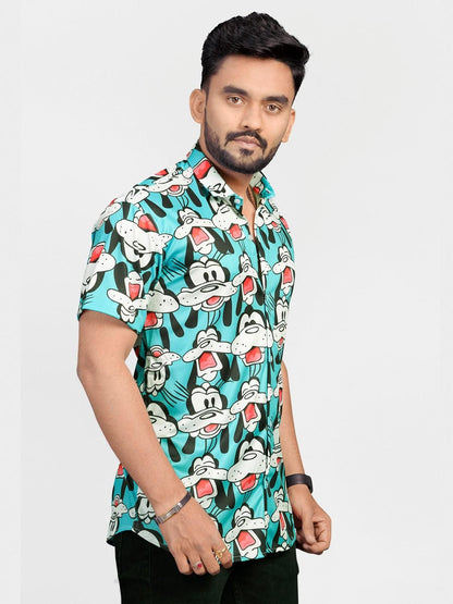 Lycra Blend Printed Half Sleeves Regular Fit Mens Casual Shirt - Premium  from Mystical9 - Just Rs 740 /- Shop now at Mystical9.com