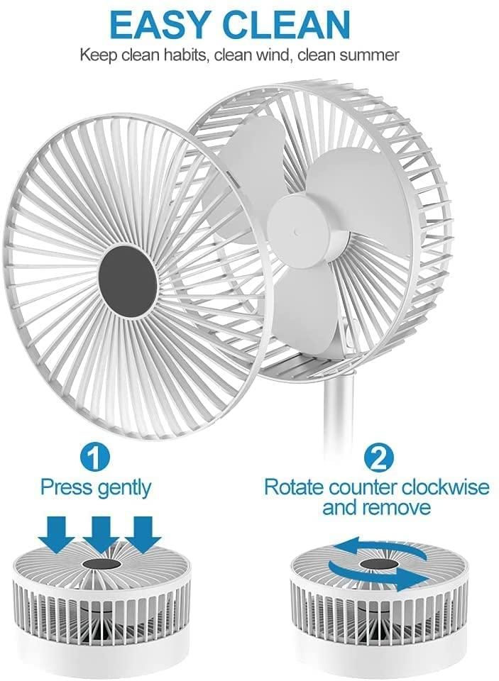 Powerful Rechargeable High Speed Table Desk Fan - Premium  from Mystical9 - Just Rs 850 /- Shop now at Mystical9.com