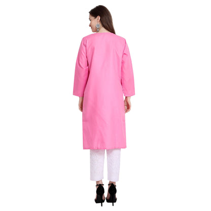 Women Embroidered Lucknowi Straight Kurta - Premium  from Mystical9 - Just Rs 750 /- Shop now at Mystical9.com