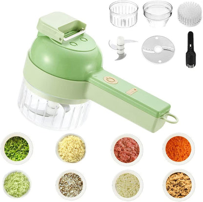 4 in 1 Portable Electric Vegetable Cutter Set - Premium  from Mystical9 - Just Rs 819 /- Shop now at Mystical9.com