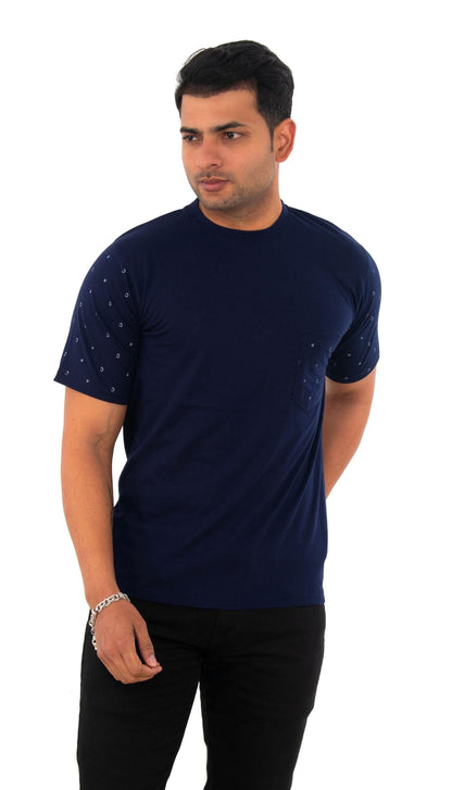 Men's Round Neck Printed T-Shirt - Premium  from Mystical9 - Just Rs 550 /- Shop now at Mystical9.com