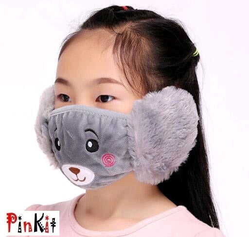 Winter Woolen Fleece & Fur Riding Earmuffs Kids Mask (Pack Of 1) - Premium  from Mystical9 - Just Rs 500 /- Shop now at Mystical9.com